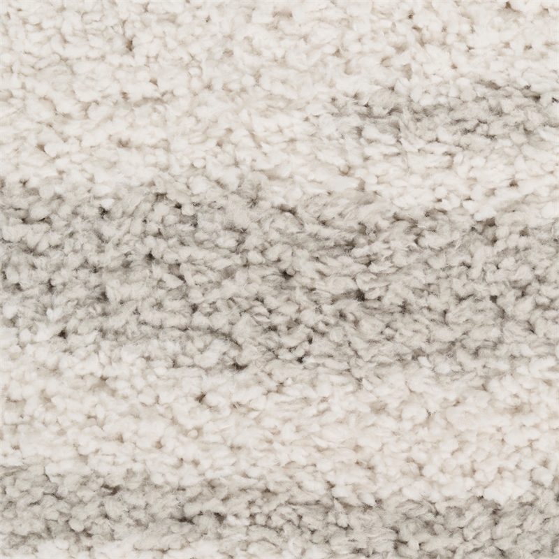 Nourison Modern Shag 5' x 7' Ivory Gray Fabric Area Rug