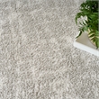 Nourison Modern Shag 4' x 6' Gray Ivory Fabric Area Rug
