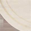 Nourison Essentials 4' x Round Ivory Gold Fabric Area Rug