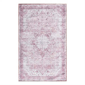 Nourison Washables 3' x 5' Pink Fabric Area Rug