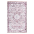 Nourison Washables 3' x 5' Pink Fabric Area Rug