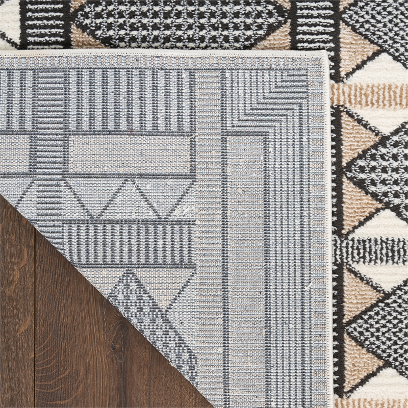 Nourison Nordic 5' x 7' Ivory Multi-Color Fabric Area Rug