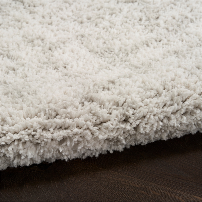 Nourison Modern Shag 4' x 6' Ivory Gray Fabric Area Rug
