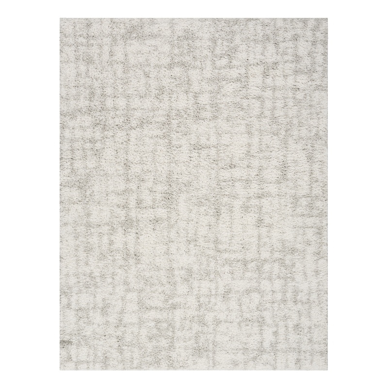 Nourison Modern Shag 4' x 6' Ivory Gray Fabric Area Rug