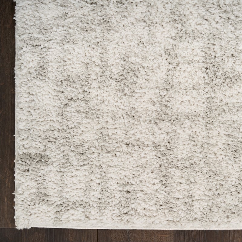 Nourison Modern Shag 5' x 7' Ivory Gray Fabric Area Rug