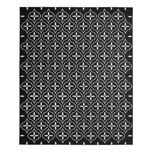 Nourison Essentials 5' x 7' Black Ivory Fabric Area Rug