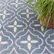 Nourison Essentials 5' x 7' Blue Ivory Fabric Area Rug