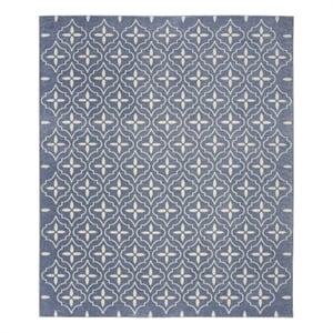 Nourison Essentials 5' x 7' Blue Ivory Fabric Area Rug