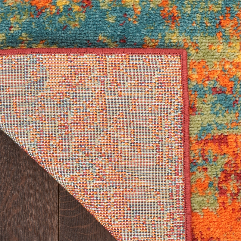 Nourison Essentials 8' Runner Flame Fabric Area Rug