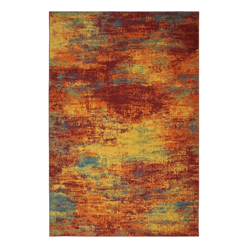 Nourison Essentials 4' x 6' Flame Fabric Area Rug