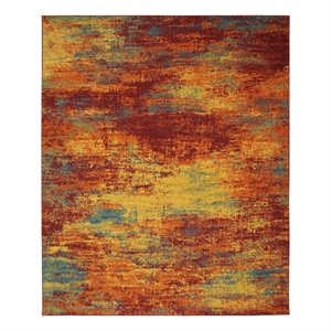 Nourison Essentials 5' x 7' Flame Fabric Area Rug