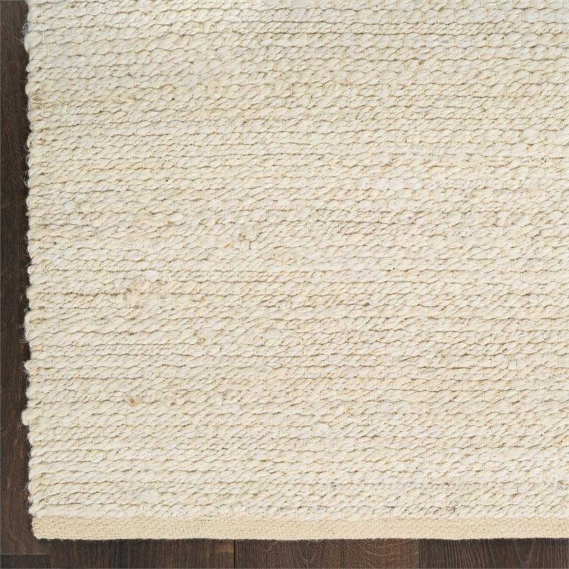 Nourison Natural Jute 2' x 3' Ivory Fabric Area Rug