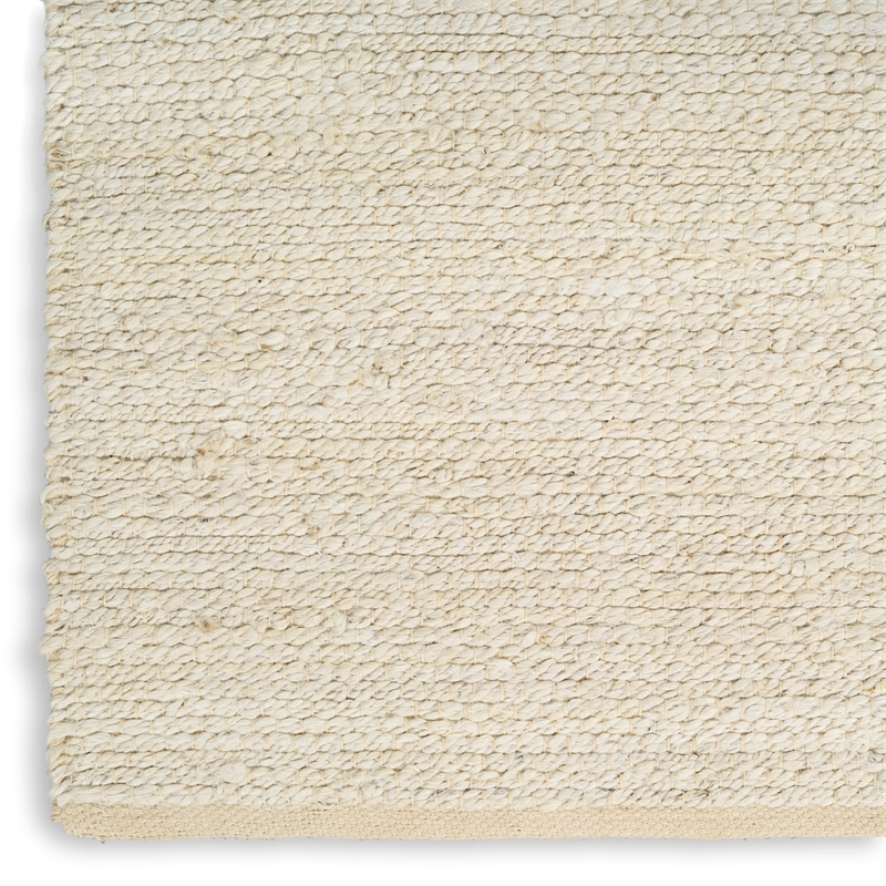 Nourison Natural Jute 2' x 3' Ivory Fabric Area Rug