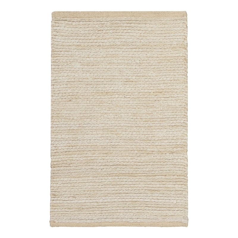 Nourison Natural Jute 2' x 3' Ivory Fabric Area Rug