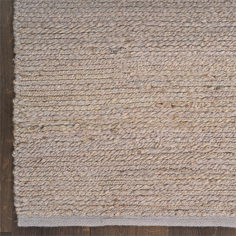 Nourison Natural Jute 2' x 3' Gray Fabric Area Rug