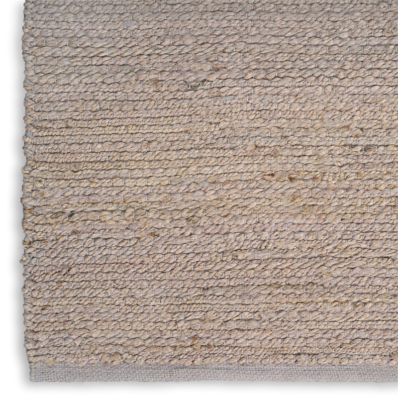 Nourison Natural Jute 2' x 3' Gray Fabric Area Rug