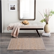 Nourison Natural Jute 2' x 3' Gray Fabric Area Rug
