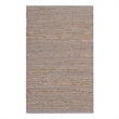 Nourison Natural Jute 2' x 3' Gray Fabric Area Rug