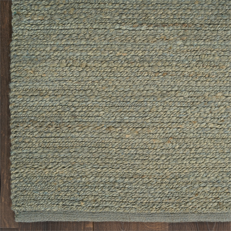 Nourison Natural Jute 2' x 3' Sage Fabric Area Rug