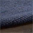 Nourison Natural Jute 2' x 3' Navy Fabric Area Rug