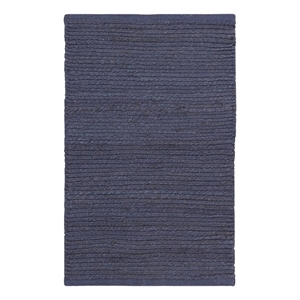 Nourison Natural Jute 2' x 3' Navy Fabric Area Rug