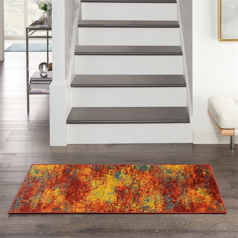 Nourison Essentials 2' x 4' Flame Fabric Area Rug