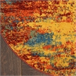 Nourison Essentials 4' x Round Flame Fabric Area Rug