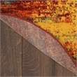Nourison Essentials 4' x Round Flame Fabric Area Rug