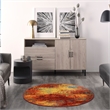 Nourison Essentials 4' x Round Flame Fabric Area Rug