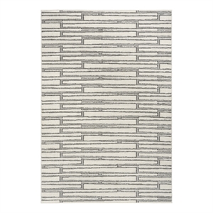 Nourison Nordic 4' x 6' Ivory Gray Fabric Area Rug