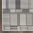 Nourison Nordic 6' Runner Black Gray Fabric Area Rug