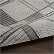 Nourison Nordic 6' Runner Black Gray Fabric Area Rug
