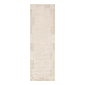 Nourison Nordic 6' Runner Ivory Gray Fabric Area Rug