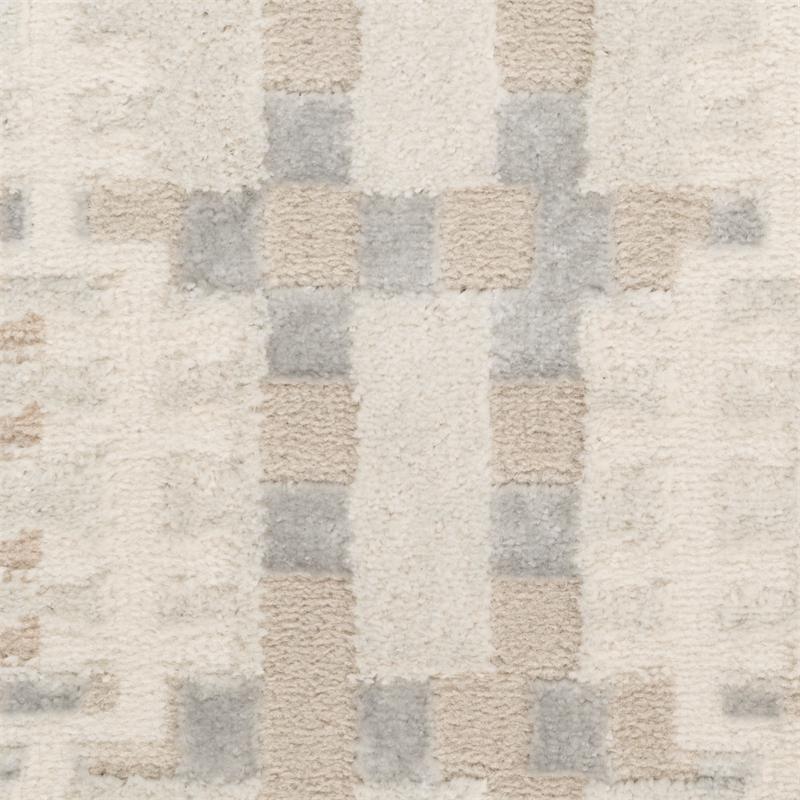 Nourison Nordic 6' Runner Ivory Multi-Color Fabric Area Rug