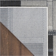 Nourison Nordic 6' Runner Gray Black Fabric Area Rug