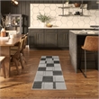 Nourison Nordic 6' Runner Gray Black Fabric Area Rug