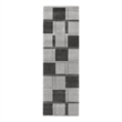 Nourison Nordic 6' Runner Gray Black Fabric Area Rug