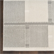 Nourison Nordic 6' Runner Ivory Gray Fabric Area Rug