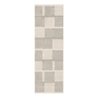Nourison Nordic 6' Runner Ivory Gray Fabric Area Rug