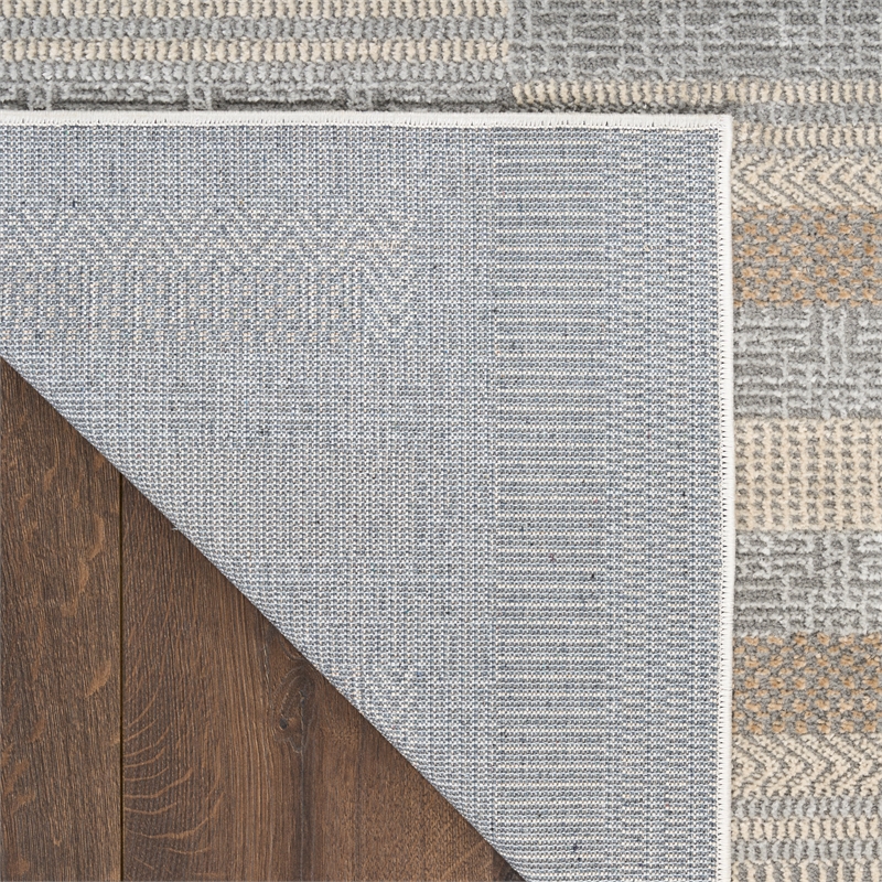 Nourison Nordic 5' x 7' Gray Multi-Color Fabric Area Rug