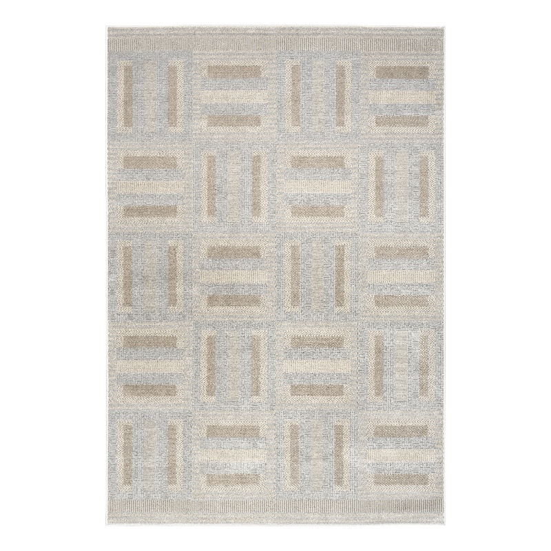 Nourison Nordic 5' x 7' Gray Multi-Color Fabric Area Rug