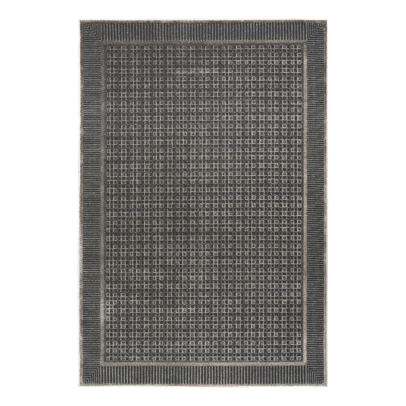 Nourison Nordic 5' x 7' Black Taupe Fabric Area Rug