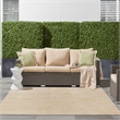 Nourison Essentials 9' x Square Ivory Gold Fabric Area Rug