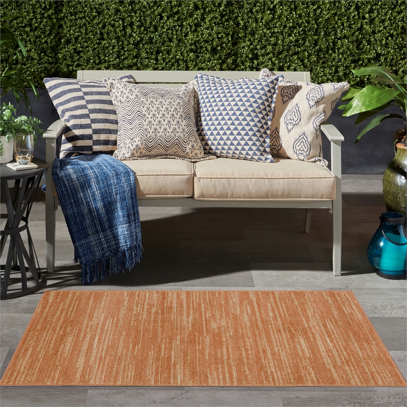 Nourison Essentials 3' x 5' Rust Fabric Area Rug