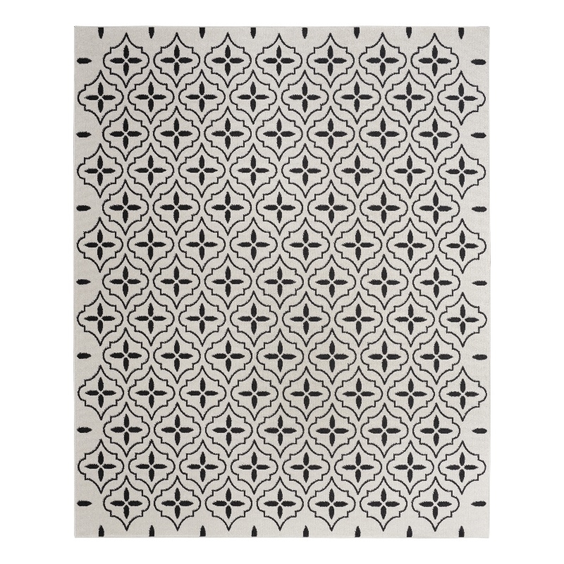 Nourison Essentials 5' x 7' Ivory Black Fabric Area Rug