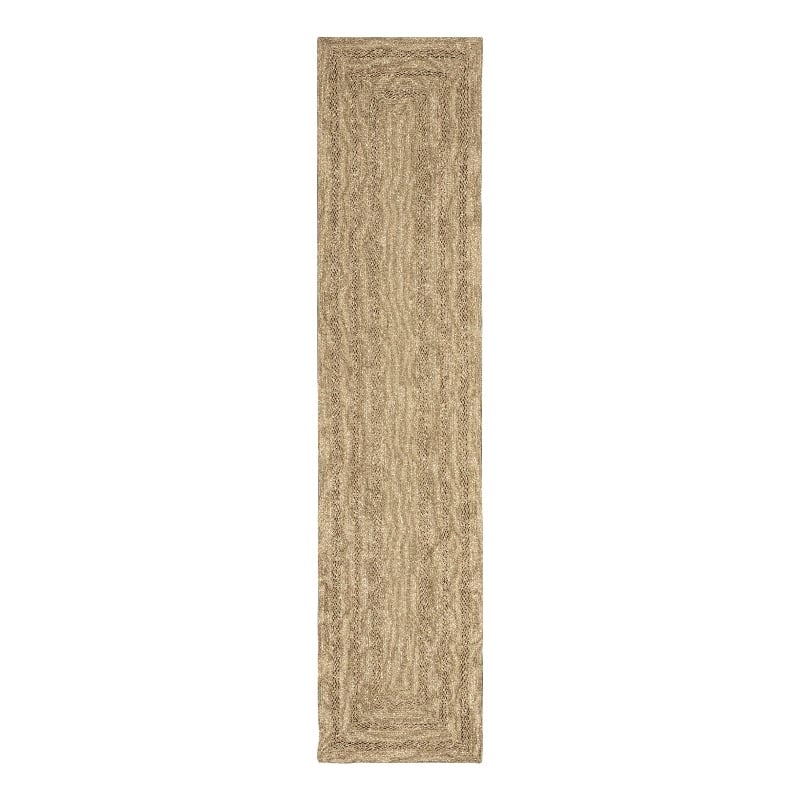 Nourison Natural Seagrass 8' Runner Natural Fabric Area Rug