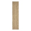 Nourison Natural Seagrass 8' Runner Natural Fabric Area Rug