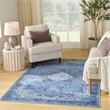 Nourison Washables 5' x 7' Blue Fabric Area Rug