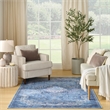 Nourison Washables 5' x 7' Blue Fabric Area Rug