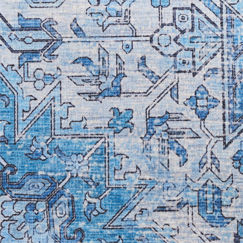 Nourison Washables 9' x 12' Blue Fabric Area Rug